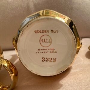 Golden Glo 22 Carat Gold tea and coffee set Vintage
